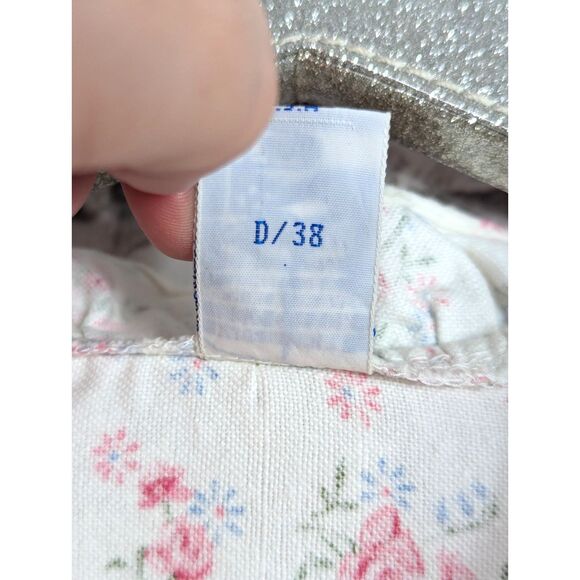 VINTAGE SEARS Floral Flannel Nightgown Cottage Cozy Soft Buttons Size Small - Picture 6 of 6